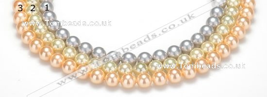 CSB33 16 inches 10mm round shell pearl beads Wholesale