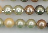 CSB359 15.5 inches 12mm round mixed color shell pearl beads