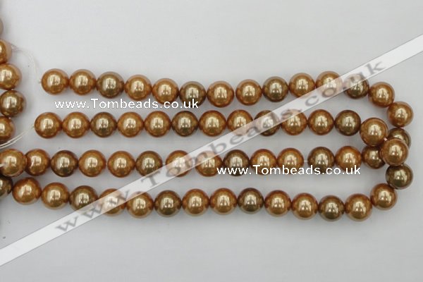 CSB387 15.5 inches 14mm round mixed color shell pearl beads