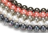 CSB40 16 inches 14mm round shell pearl beads Wholesale