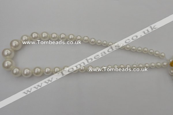 CSB400 15.5 inches 8mm - 16mm round shell pearl beads