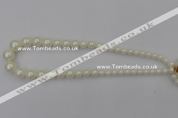 CSB401 15.5 inches 8mm - 16mm round shell pearl beads