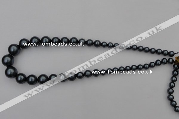 CSB405 15.5 inches 8mm - 16mm round shell pearl beads