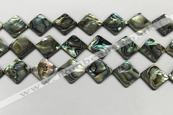 CSB4122 15.5 inches 16*16mm diamond abalone shell beads wholesale