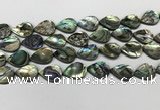 CSB4138 15.5 inches 13*18mm flat teardrop abalone shell beads