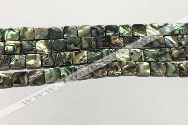 CSB4144 15.5 inches 10*10mm square abalone shell beads wholesale