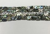 CSB4151 15.5 inches 8*10mm rectangle abalone shell beads wholesale