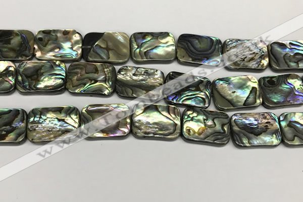 CSB4157 15.5 inches 18*25mm rectangle abalone shell beads wholesale