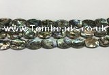 CSB4161 15.5 inches 12*16mm flat drum abalone shell beads wholesale