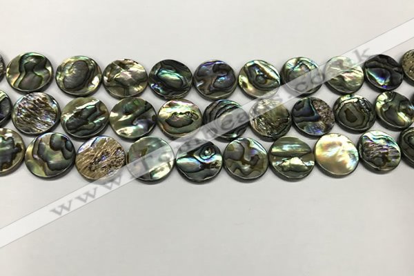 CSB4171 15.5 inches 14*14mm coin abalone shell beads wholesale