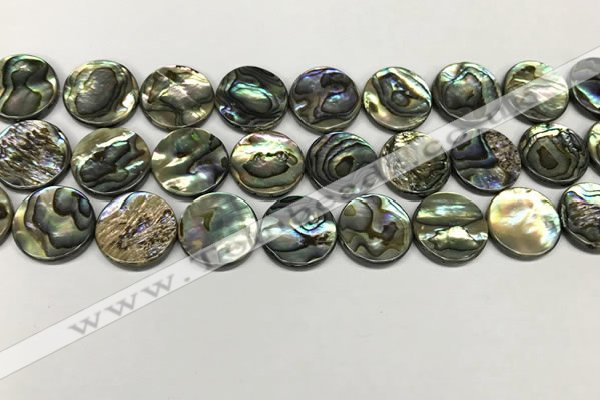 CSB4172 15.5 inches 16*16mm coin abalone shell beads wholesale