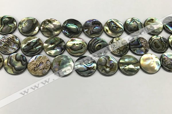 CSB4172 15.5 inches 16*16mm coin abalone shell beads wholesale