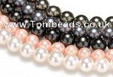 CSB42 16 inches 8mm round shell pearl beads Wholesale