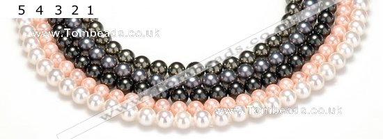 CSB45 16 inches 14mm round shell pearl beads Wholesale