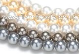 CSB49 16 inches 12mm round shell pearl beads Wholesale