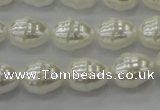 CSB557 15.5 inches 12*15mm whorl teardrop shell pearl beads