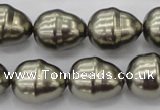 CSB572 15.5 inches 16*19mm whorl teardrop shell pearl beads