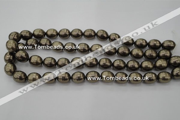 CSB585 15.5 inches 13*16mm whorl oval shell pearl beads