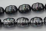 CSB586 15.5 inches 13*16mm whorl oval shell pearl beads