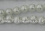 CSB600 15.5 inches 10mm whorl round shell pearl beads