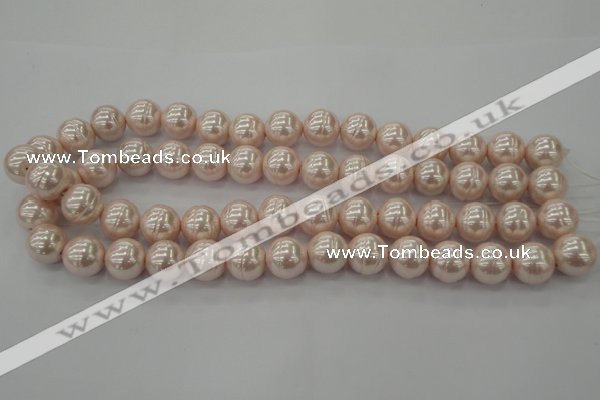 CSB625 15.5 inches 14mm whorl round shell pearl beads