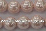 CSB637 15.5 inches 16mm whorl round shell pearl beads