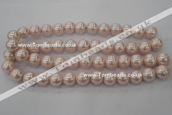 CSB637 15.5 inches 16mm whorl round shell pearl beads