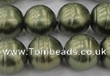 CSB647 15.5 inches 18mm whorl round shell pearl beads