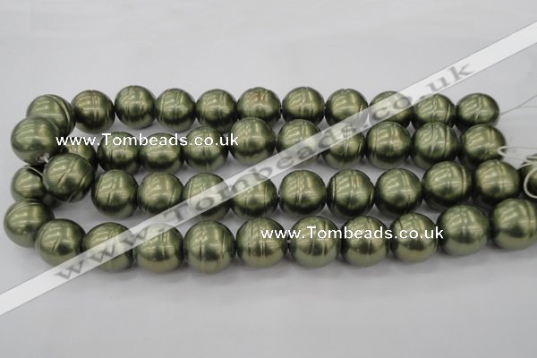 CSB647 15.5 inches 18mm whorl round shell pearl beads