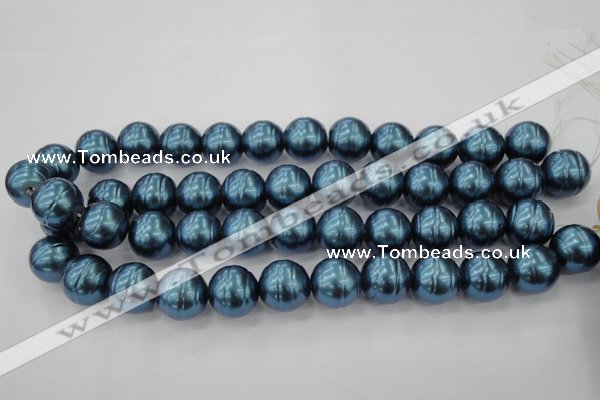 CSB648 15.5 inches 18mm whorl round shell pearl beads