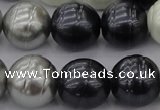 CSB650 15.5 inches 18mm whorl round mixed color shell pearl beads