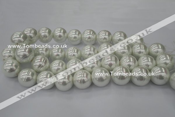 CSB660 15.5 inches 22mm whorl round shell pearl beads