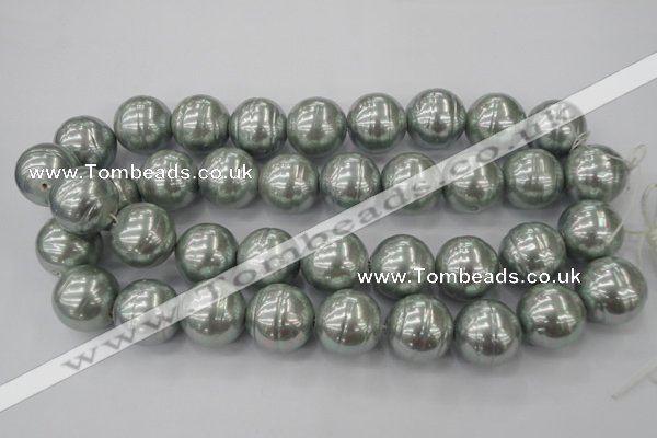 CSB661 15.5 inches 22mm whorl round shell pearl beads