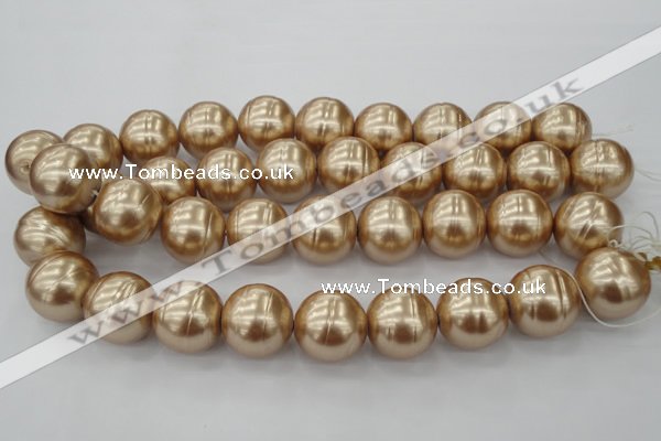 CSB662 15.5 inches 22mm whorl round shell pearl beads