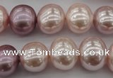 CSB693 15.5 inches 13*15mm oval mixed color shell pearl beads