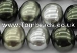 CSB718 15.5 inches 16*19mm oval mixed color shell pearl beads