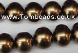 CSB806 15.5 inches 13*15mm oval shell pearl beads wholesale
