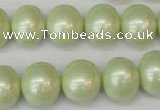 CSB809 15.5 inches 13*15mm oval shell pearl beads wholesale