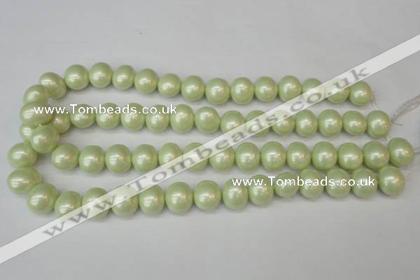 CSB809 15.5 inches 13*15mm oval shell pearl beads wholesale