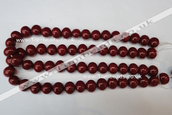 CSB811 15.5 inches 13*15mm oval shell pearl beads wholesale