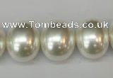 CSB826 15.5 inches 16*19mm oval shell pearl beads wholesale