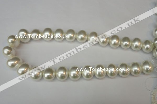 CSB826 15.5 inches 16*19mm oval shell pearl beads wholesale