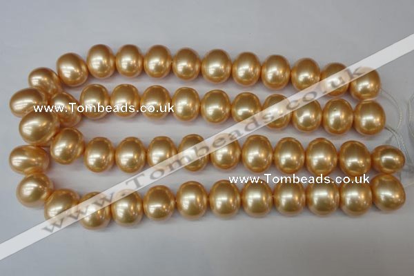 CSB827 15.5 inches 16*19mm oval shell pearl beads wholesale