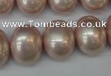 CSB829 15.5 inches 16*19mm oval shell pearl beads wholesale