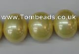 CSB832 15.5 inches 16*19mm oval shell pearl beads wholesale