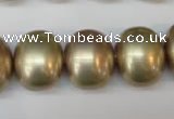 CSB833 15.5 inches 16*19mm oval shell pearl beads wholesale