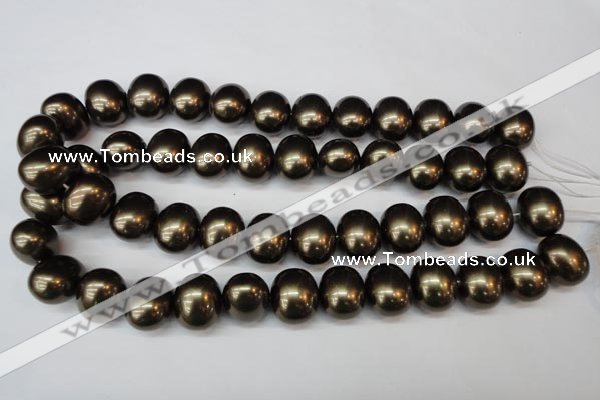 CSB837 15.5 inches 16*19mm oval shell pearl beads wholesale