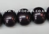 CSB839 15.5 inches 16*19mm oval shell pearl beads wholesale