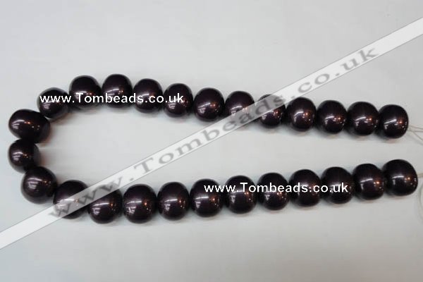 CSB839 15.5 inches 16*19mm oval shell pearl beads wholesale