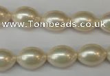 CSB845 15.5 inches 10*14mm rice shell pearl beads wholesale